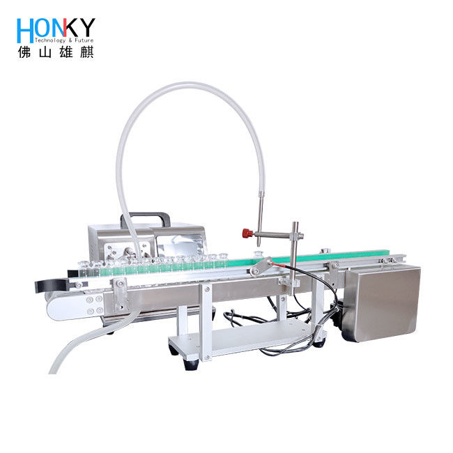 Máquina de enchimento de frasco tipo linha de escritório Linha de enchimento pequena Com transportador de alimentação de garrafas e Samll Bach Para cuidados com a pele Enchimento de óleo