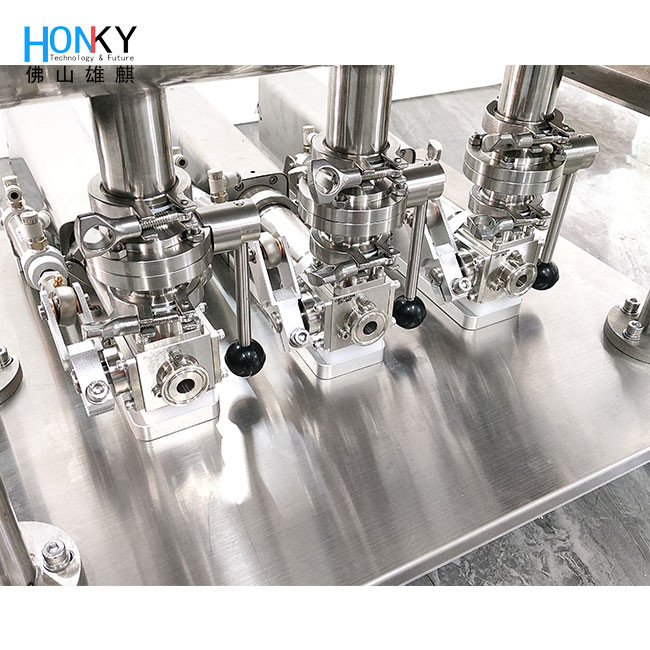 High Speed Multiple Heads Bottle Filling Machine With Ceramic Piston Pump High Precision For Cream Paste Filling