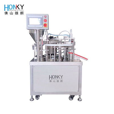 Máquina rotativa de enchimento e tampa de tubos de seringa de pasta de alta viscosidade