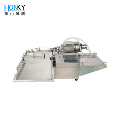 Máquina de enchimento de líquido semi-automática de escritório com função de alimentação de garrafas para o enchimento de garrafas de pequeno volume
