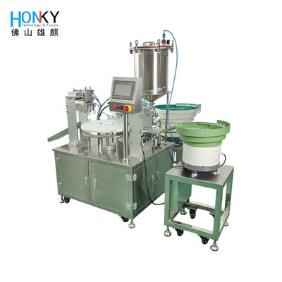 Máquina de enchimento e tampa de tubos de pasta de creme totalmente automática com bomba de pistão cerâmica para enchimento de creme de cuidados com a pele